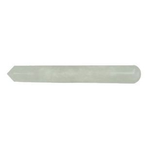Photo d'un bâton de massage en pierre de quartz blanc