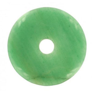 Photo d'un donut en pierre d'aventurine verte
