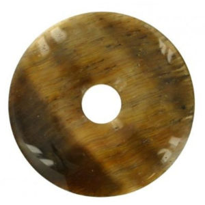 Photo d'un donut en pierre d'oeil de tigre