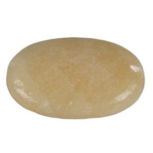 photo d'un galet en pierre de calcite orange