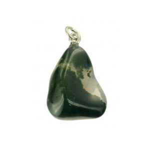 Photo d'un pendentif en pierre d'agate mousse verte