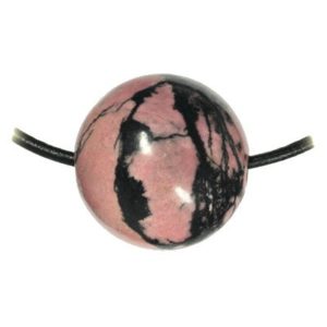 pendentif boule rhodonite