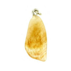 Photo d'un pendentif en pierre de citrine