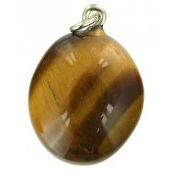 Photo d'un pendentif en pierre d'œil de tigre