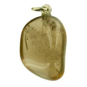 Photo d'un pendentif en pierre de quartz fumé
