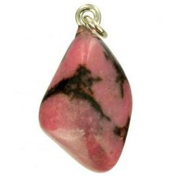 Photo d'un pendentif en pierre de rhodonite