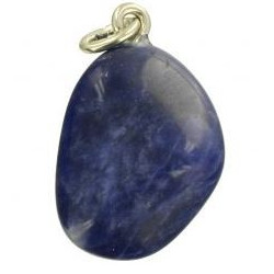 Photo d'un pendentif en pierre de sodalite