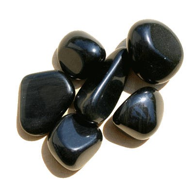 Photo de pierres roulées obsidienne noire