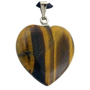 pendentif coeur oeil de tigre