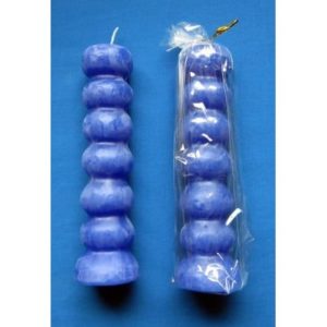 Bougie à noeuds bleue