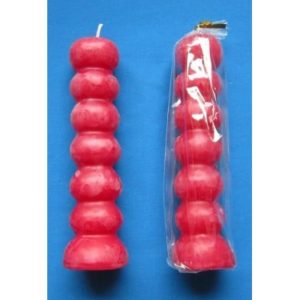 Bougie à noeuds rouge