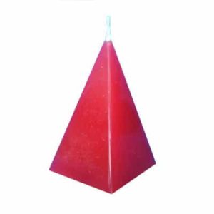 bougie pyramide rouge