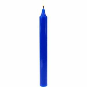 bougie bleu roi teintée dans la masse