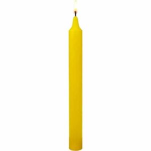 Bougie jaune teintée dan la masse