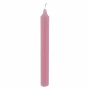 bougie rose teintée dans la masse