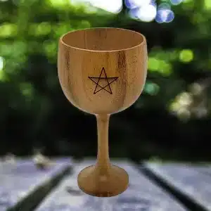 Calice bois pentagramme