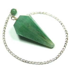 pendule 6 facettes aventurine verte