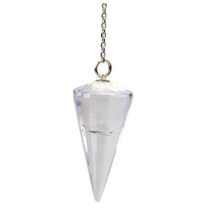 pendule 6 facettes cristal de roche
