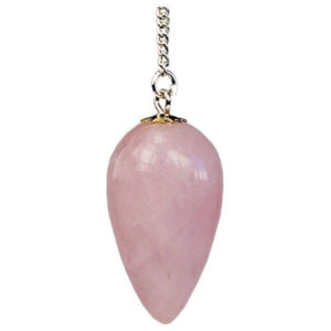pendule goutte quartz rose