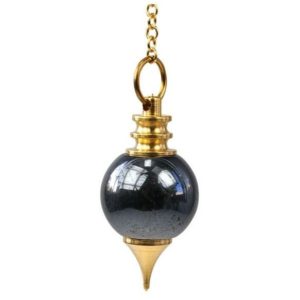 Pendule spheroton en hématite