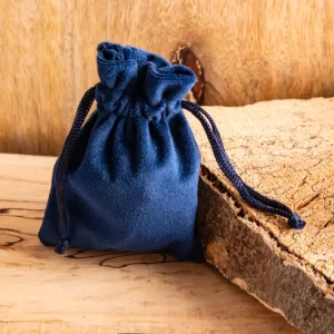 pochette velours bleu