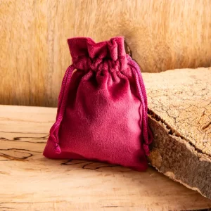 Pochette velours bordeau