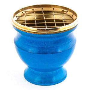 encensoir émail bleu