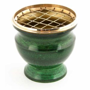 encensoir émail vert