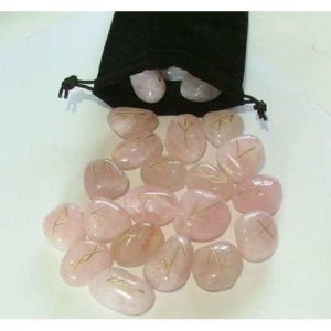 Runes en quartz rose