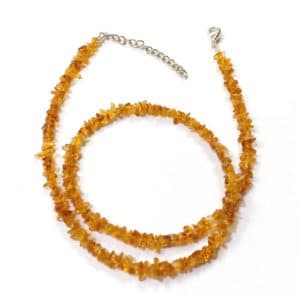 Collier baroque en pierre de citrine d'une dimension de 50 cm