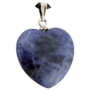 pendentif coeur pierre de sodalite