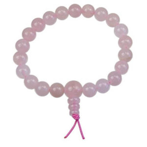 Bracelet mala quartz rose