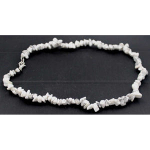 Collier baroque pierre magnésite (howlite)