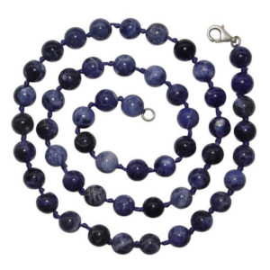 collier perles sodalite