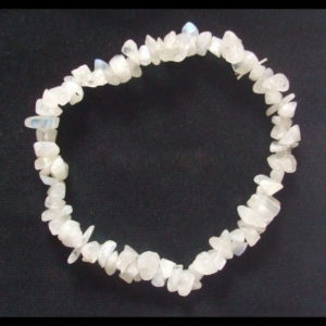 Bracelet baroque pierre de lune blanche