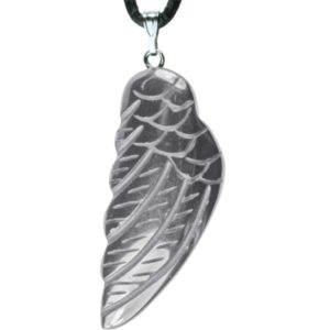 Pendentif aile d'ange hématite