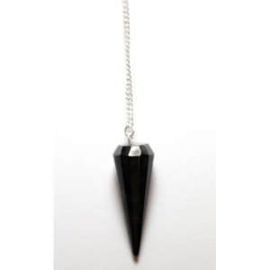 Pendule 6 facette tourmaline noire