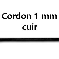 Cordon cuir noir 1 mm