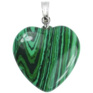 pendentif coeur malachite
