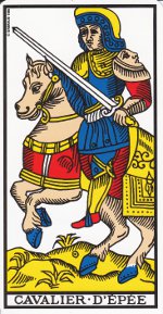 cavalier d'épée tarot de Marseille