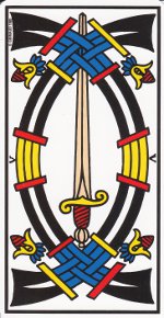 cinq d'épée tarot de Marseille