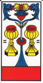 deux de coupe tarot de Marseille