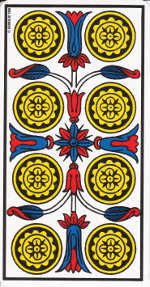 huit de deniers tarot de Marseille