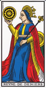 reyne de deniers tarot de Marseille