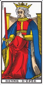 reyne d'épée tarot de Marseille