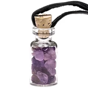 pendentif bouteille améthyste