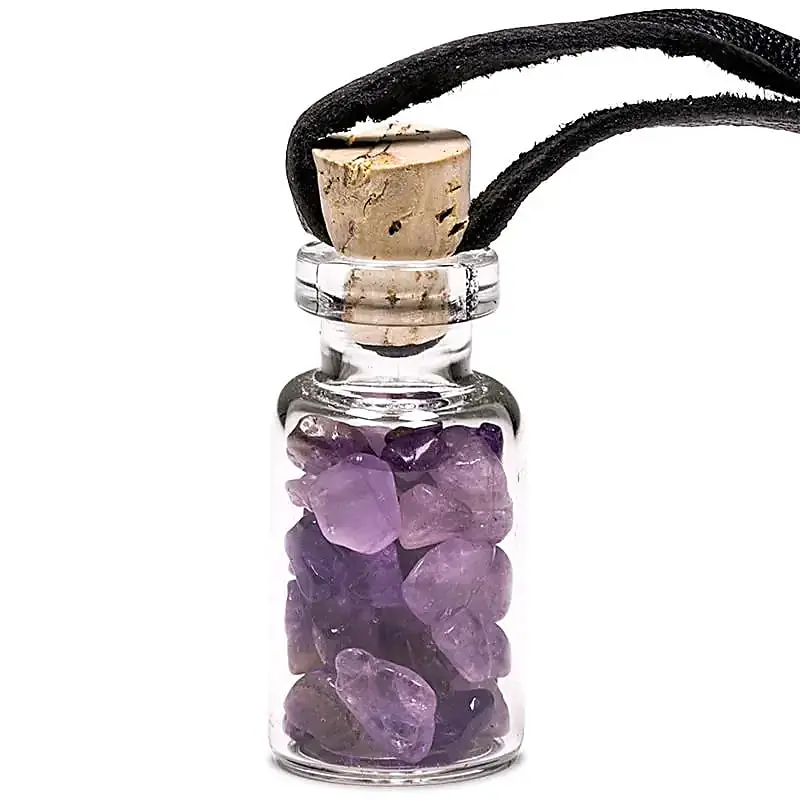 pendentif bouteille améthyste
