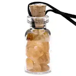 Pendentif bouteille citrine