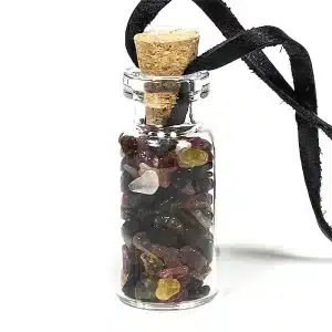Pendentif bouteille tourmaline
