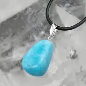 pendentif aragonite bleue